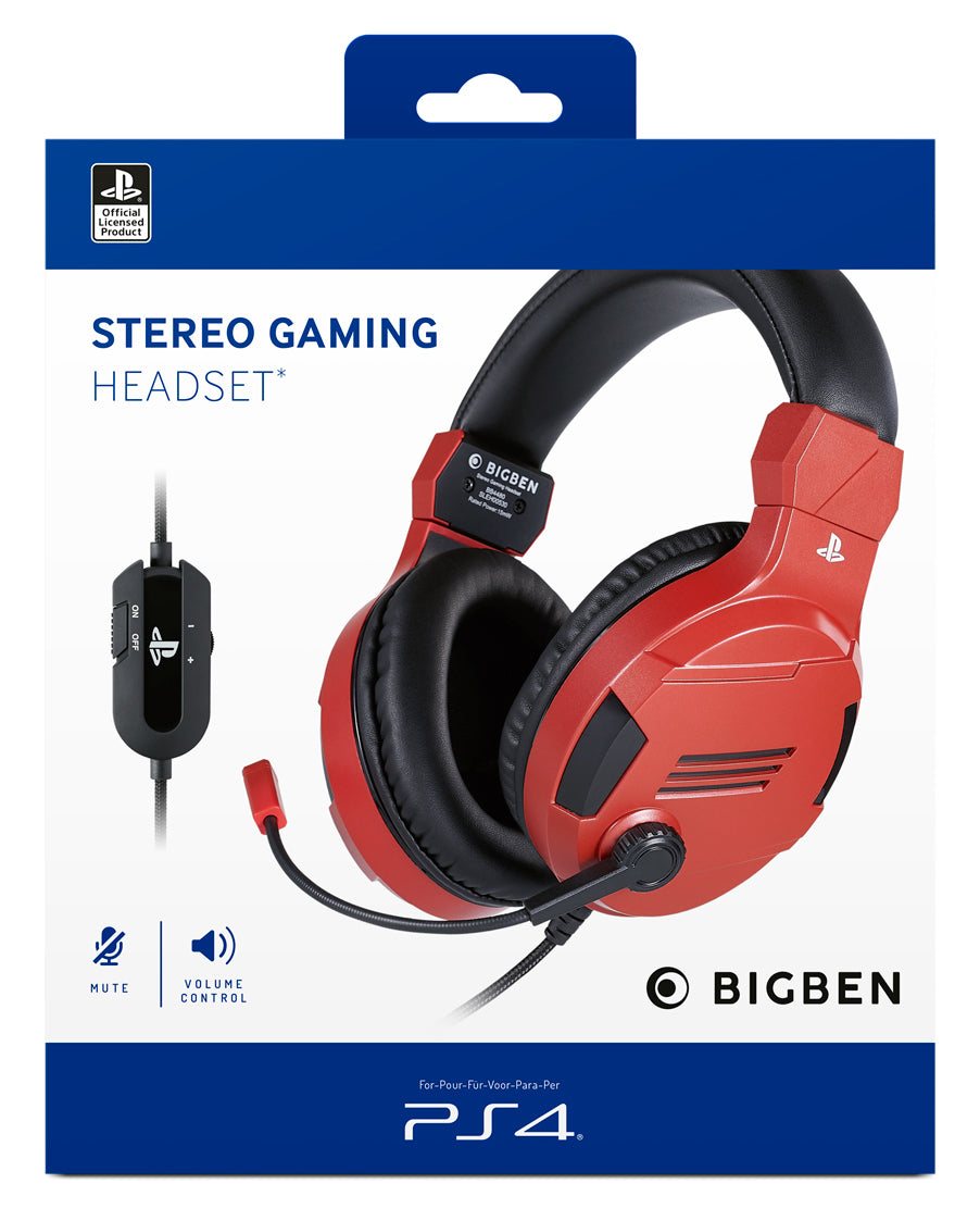 RED SONY OFFICIAL HEADSET  Sony Officially Licensed Wired Headset