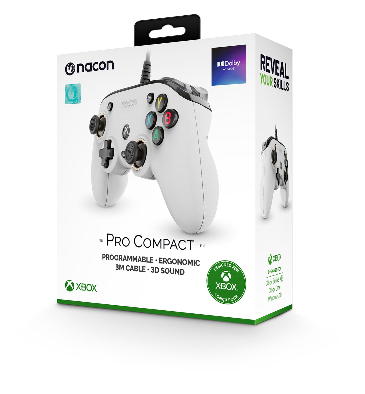WHITE COMPACT CONTROLLER   Microsoft Officially Licensed Wired Controller