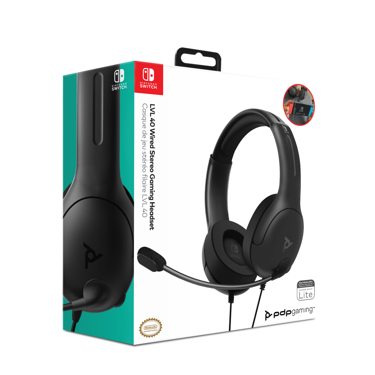 LVL 40 BLACK HEADSET   Nintendo Officially Licensed Wired Controller