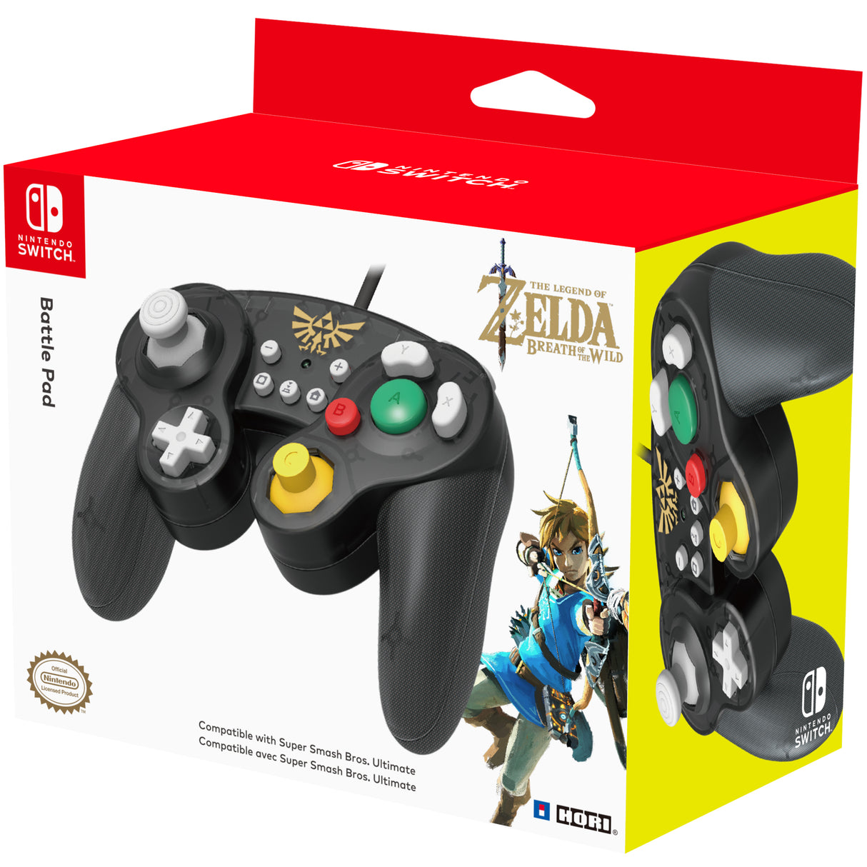 SUPER SMASH BROS GAMEPAD ZELDA Nintendo Officially Licensed Branded Wired Controller