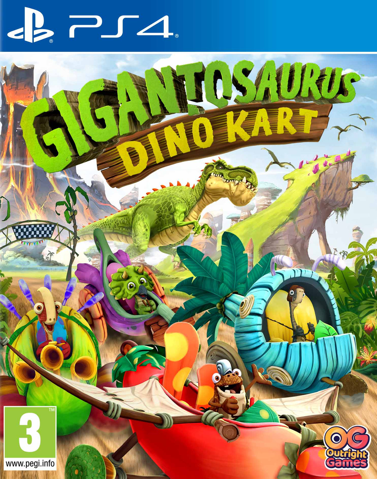 GIGANTOSAURUS DINO KART Playstation 4 Video Game
