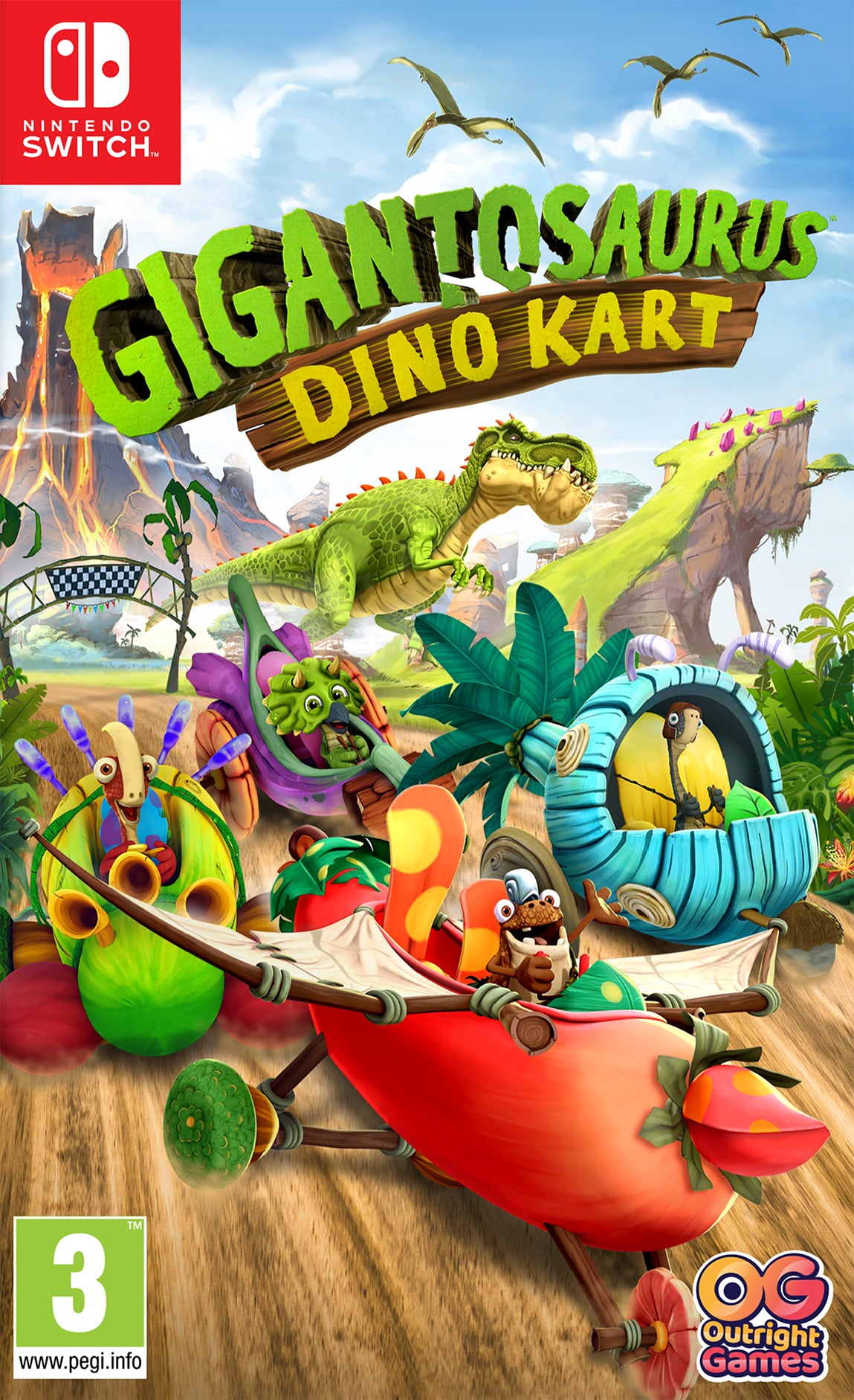 GIGANTOSAURUS DINO KART   Nintendo Switch Video Game