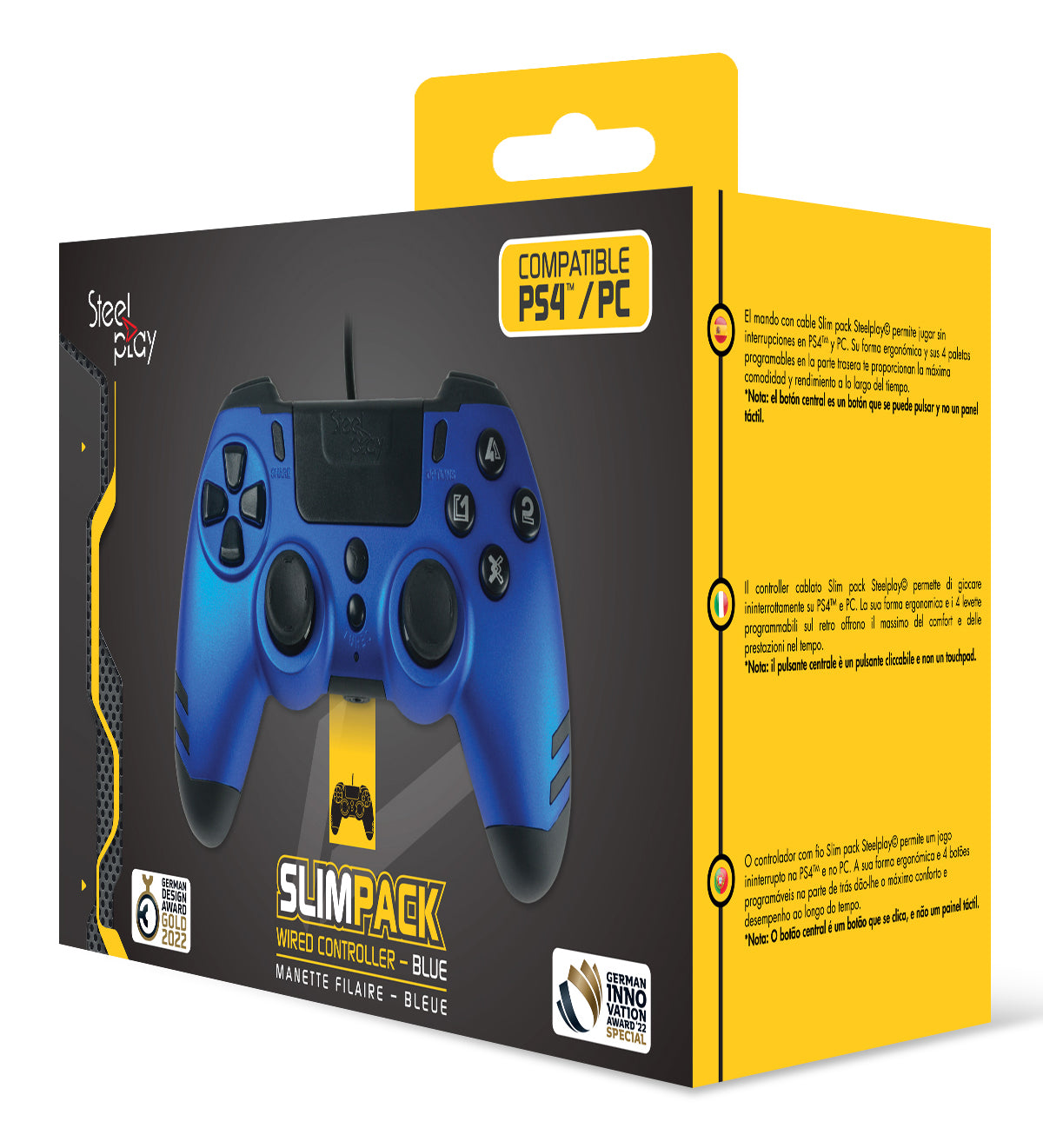 LEXIP SLIMPACK WIRED BLUE   PC Playstation 4 Controller