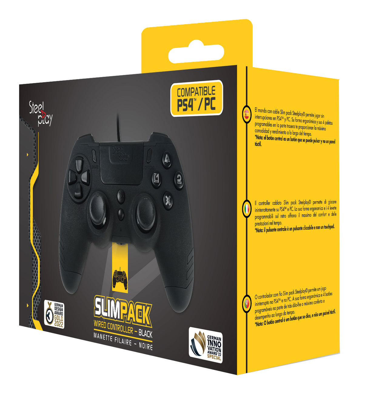 LEXIP SLIMPACK WIRED BLACK   PC Playstation 4 Controller