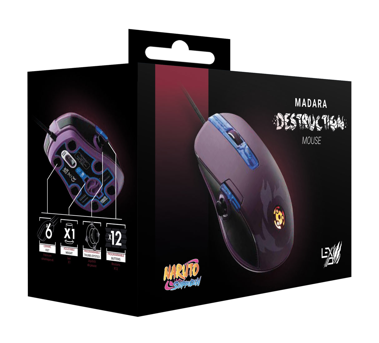 LEXIP NARUTO MADARA MOUSE   PC Mouse