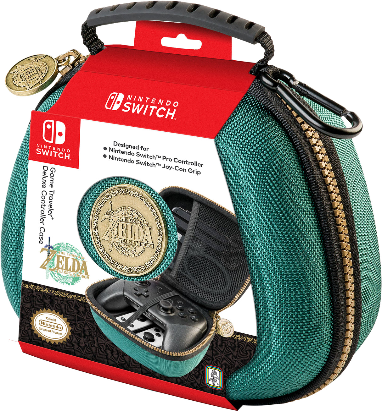 ZELDA GREEN CASE CONTROLLER  Nintendo Officially Licensed Branded Switch Controller Case