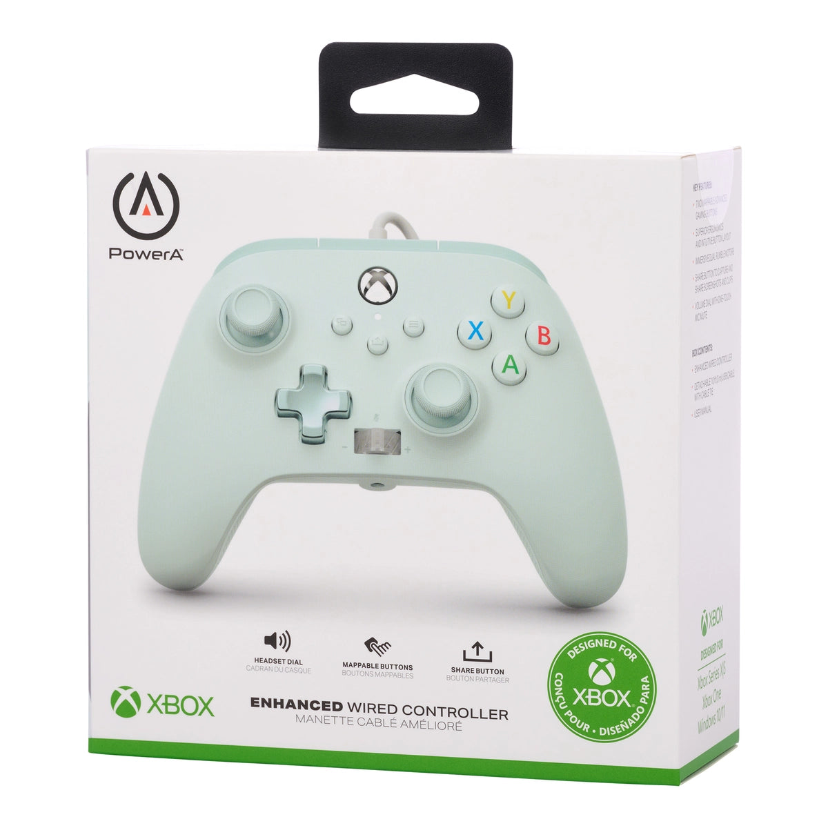 PowerA Enhanced Wired Controller for Xbox Series X|S - Cotton Candy Blue, Gamepad, Xbox One, Xbox Series S, Xbox Series X, Analogue, Wired, USB, USB Type-C