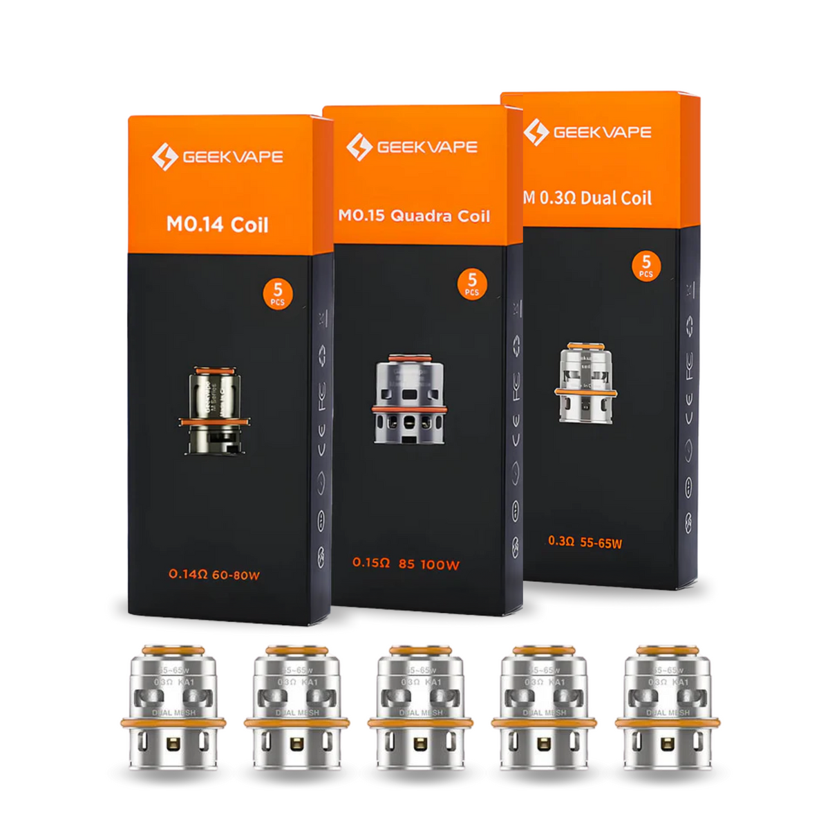 M Series Replacement Coils 0.2/0.15/0.14 Ohms (5Pcs)