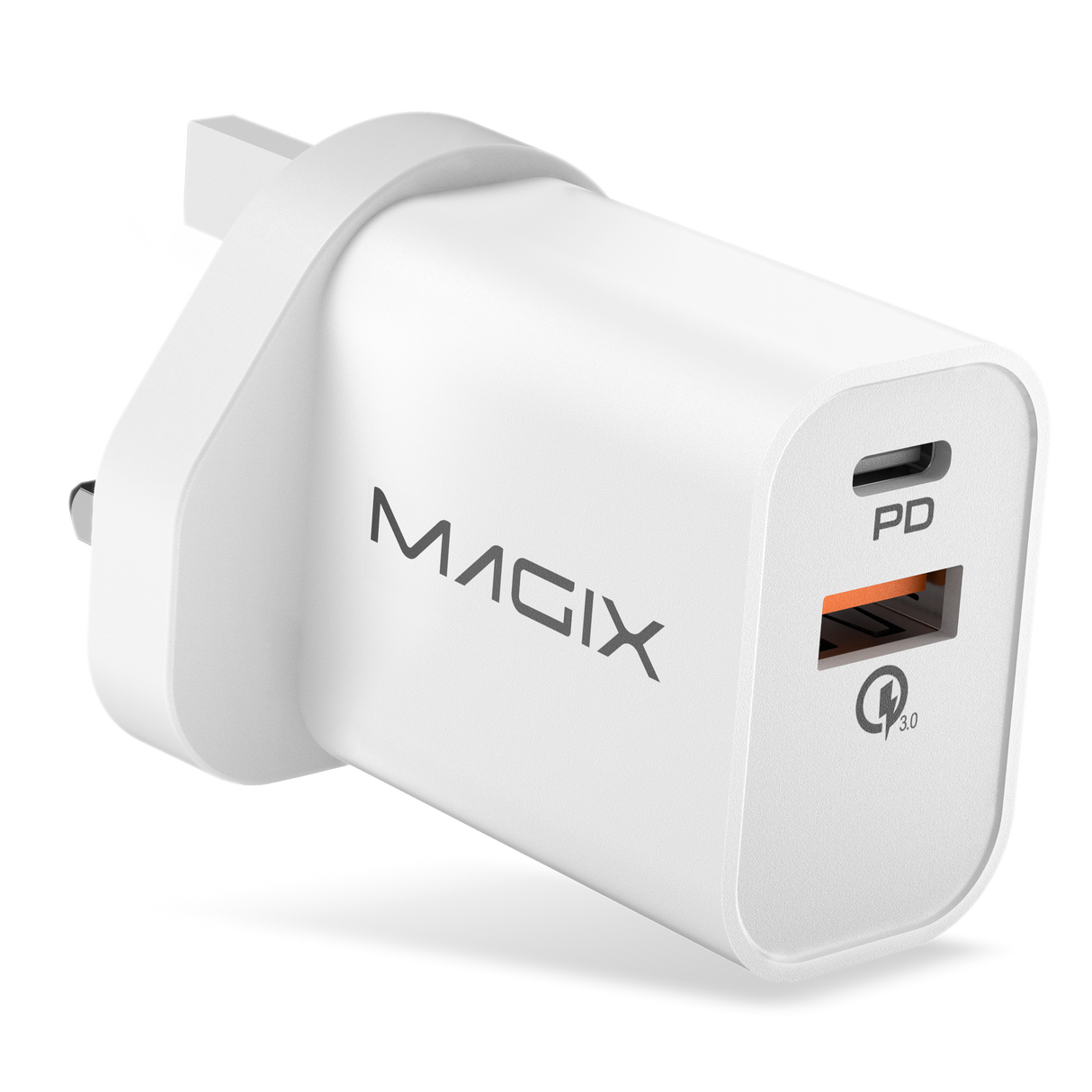 30W Wall Charger PD 3.0 + QC3.0, USB Type-C + USB-A - UK Plug