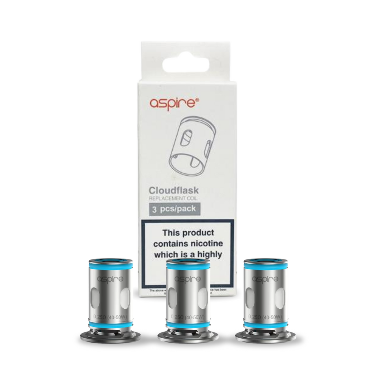 Cloudfask Replacement Coils 0.25 Ohms (3Pcs)