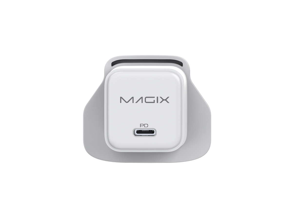 20W NANO GaN Charger PD Power Delivery - UK Plug (WHITE)