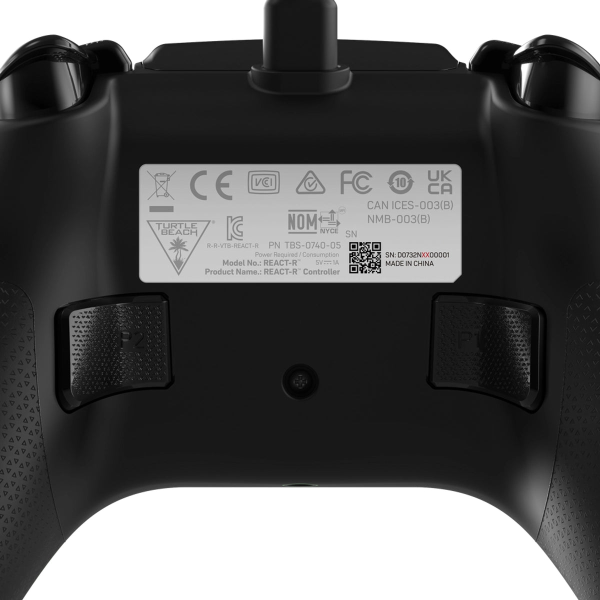 Turtle Beach React-R, Gamepad, PC, Xbox One, Xbox Series S, Xbox Series X, D-pad, Menu button, Share button, View button, Analogue / Digital, Wired, USB 2