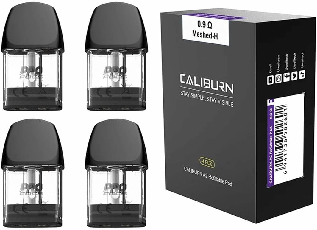 Caliburn A2 Replacement Pod Cartridges 0.9Ohms (4Pcs)