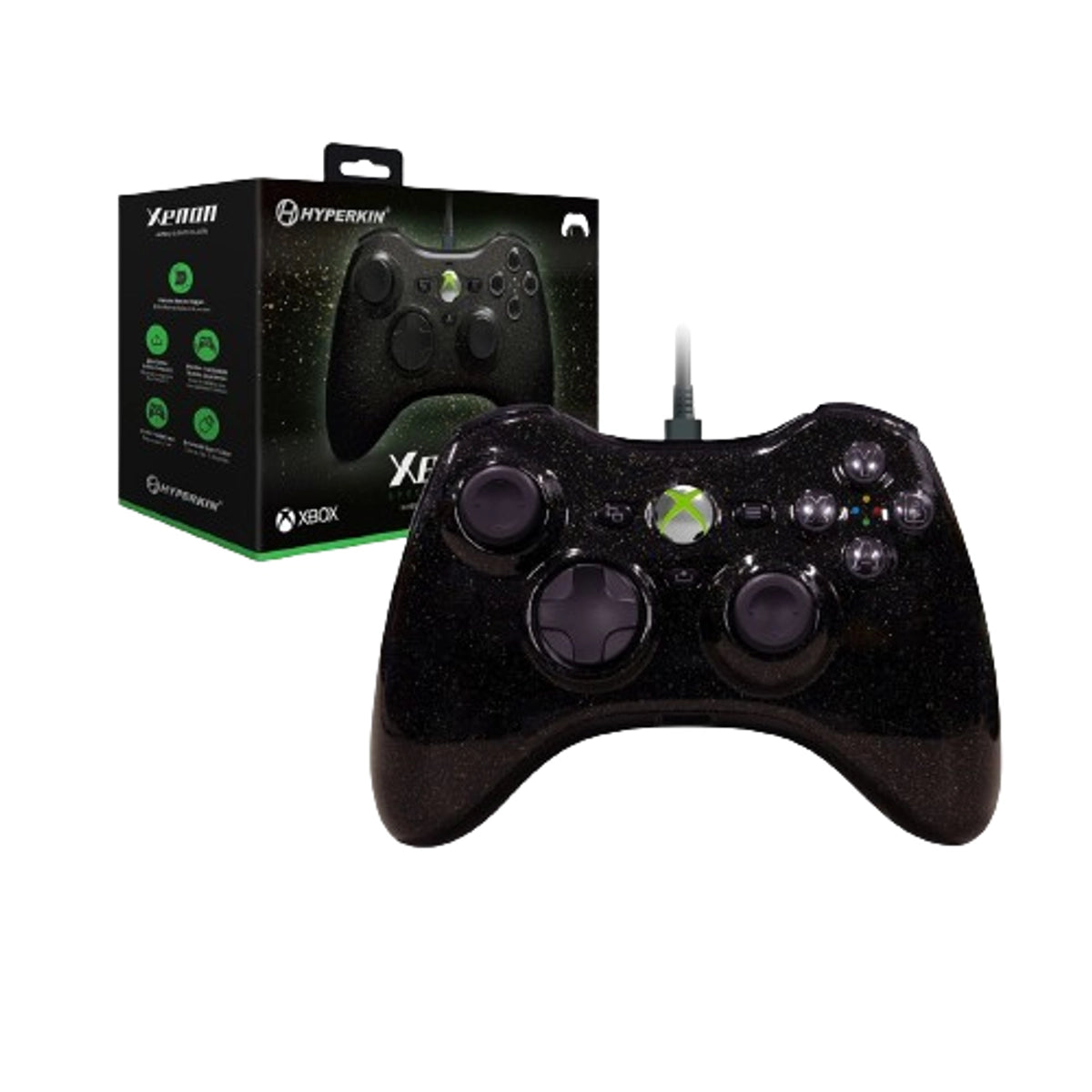 Hyperkin M01368-CN, Gamepad, Xbox One, Xbox Series S, Xbox Series X, Vibration on/off button, Wired, USB, Black