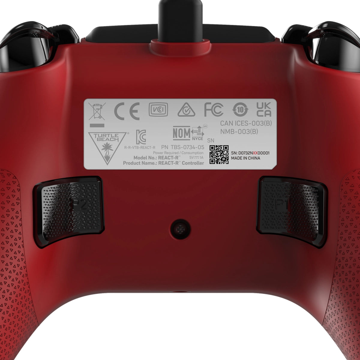 Turtle Beach React-R, Gamepad, PC, Xbox One, Xbox Series S, Xbox Series X, D-pad, Menu button, Share button, View button, Analogue / Digital, Wired, USB 3