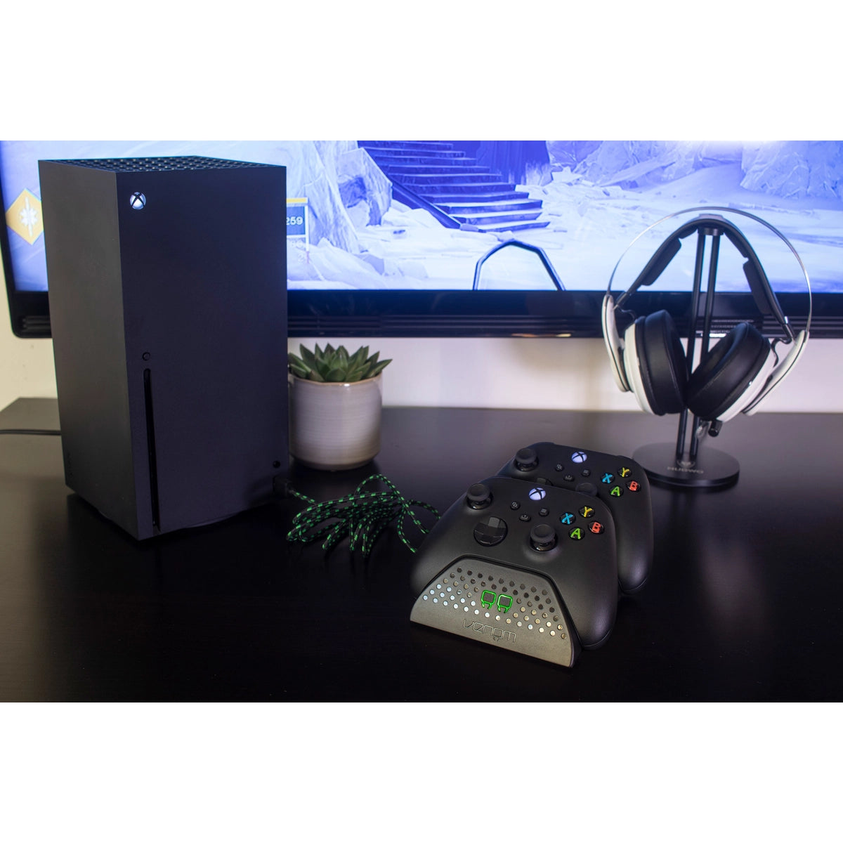 Venom TWIN DOCKING STATION, Docking station, Xbox, Black, Wired, 850 mAh, 2 m