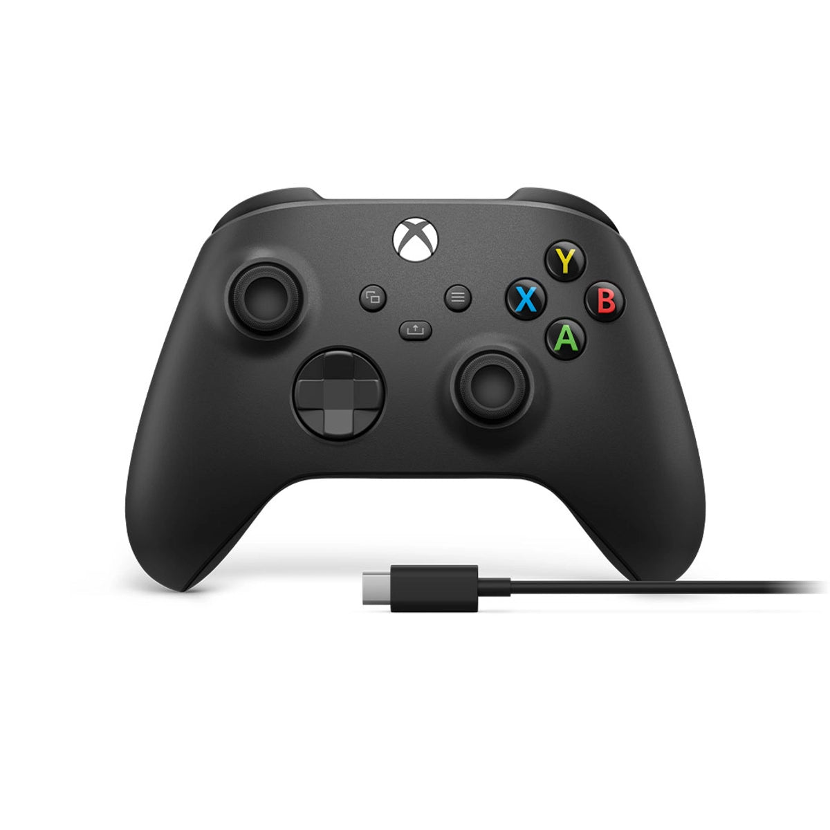 Microsoft Xbox Wireless Controller + USB-C Cable, Gamepad, PC, Xbox One, Xbox One S, Xbox One X, Xbox Series S, Xbox Series X, D-pad, Home button, Menu button, Share button, Analogue / Digital, Wired & Wireless, Black