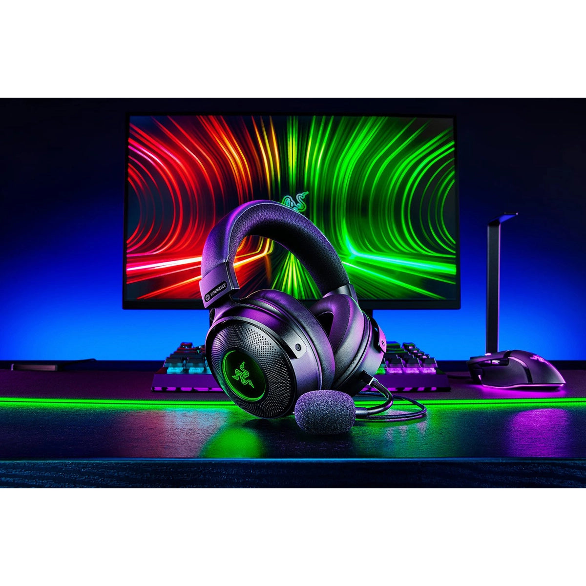 Razer Kraken V3 HyperSense, Wired, Gaming, 20 - 20000 Hz, 378 g, Headset, Black