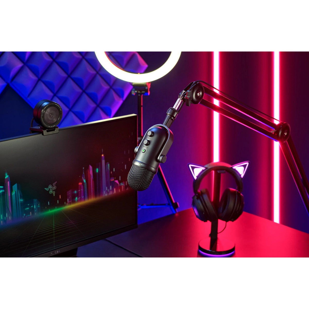 Razer SEIREN V2 PRO, Studio microphone, 120 dB, 20 - 20000 Hz, 24 bit, 96 kHz, Cardioid