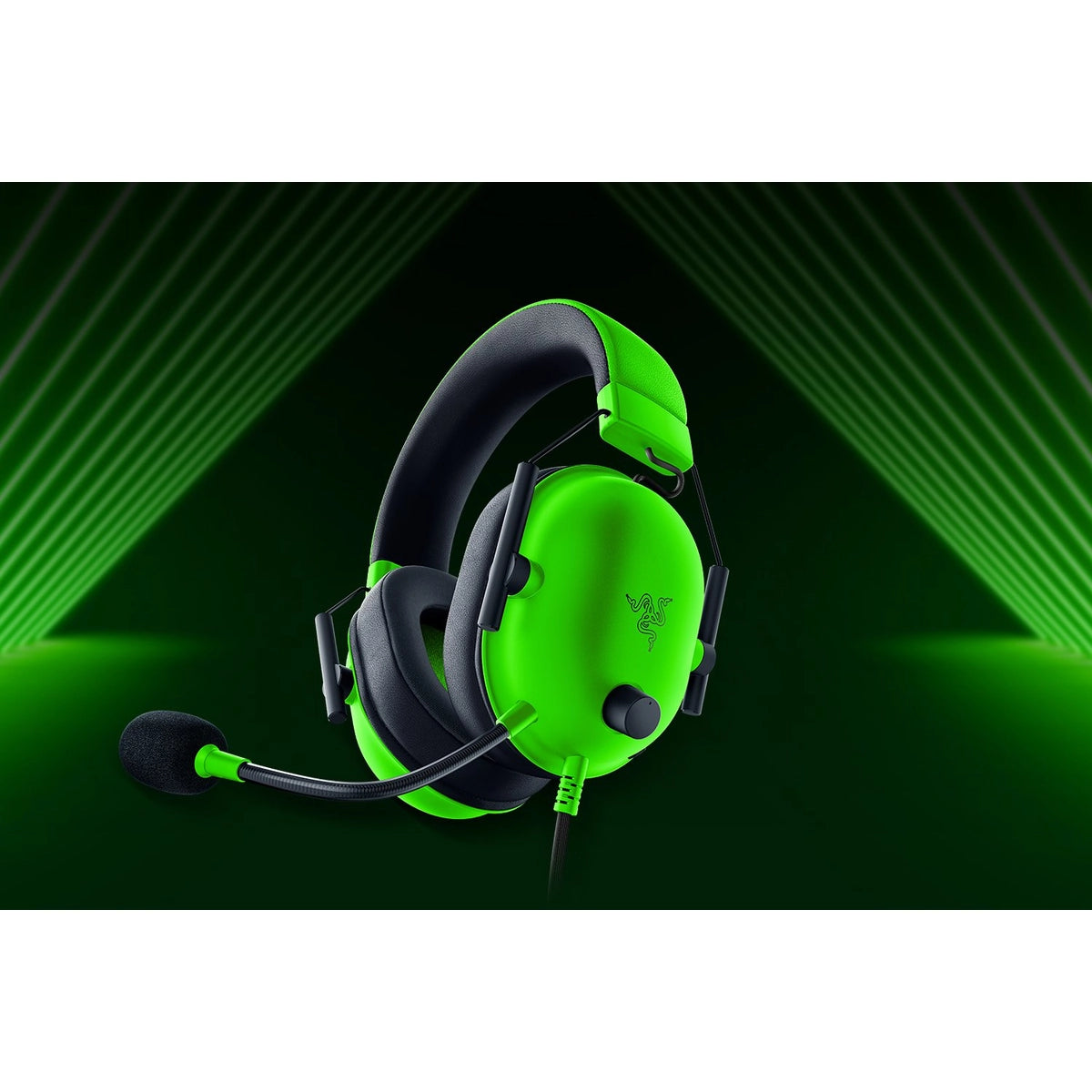 Razer BlackShark V2 X, Wired, 12 - 28000 Hz, Gaming, 240 g, Headset, Green, Black