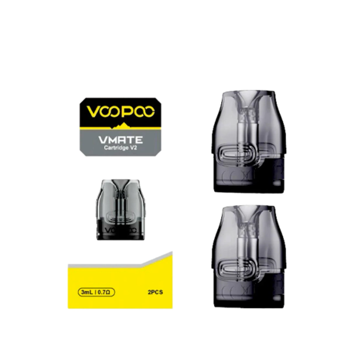 VMATE Replacement Pod Cartridges 2ml/3ml XLPack of 2