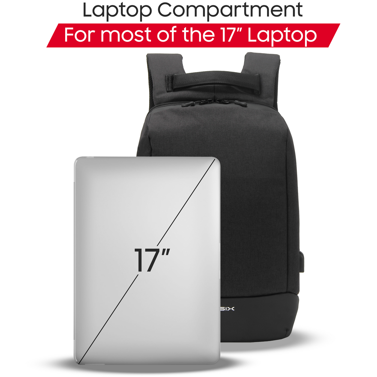 17" Chrome Laptop Backpack with Internal Pocket