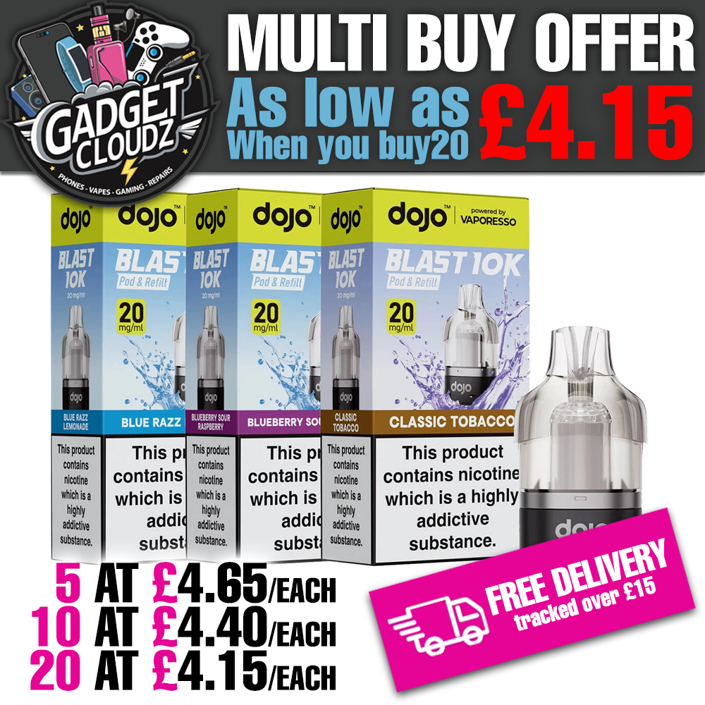 Vaporesso Dojo Blast 10K Prefilled Pods - FREE POSTAGE