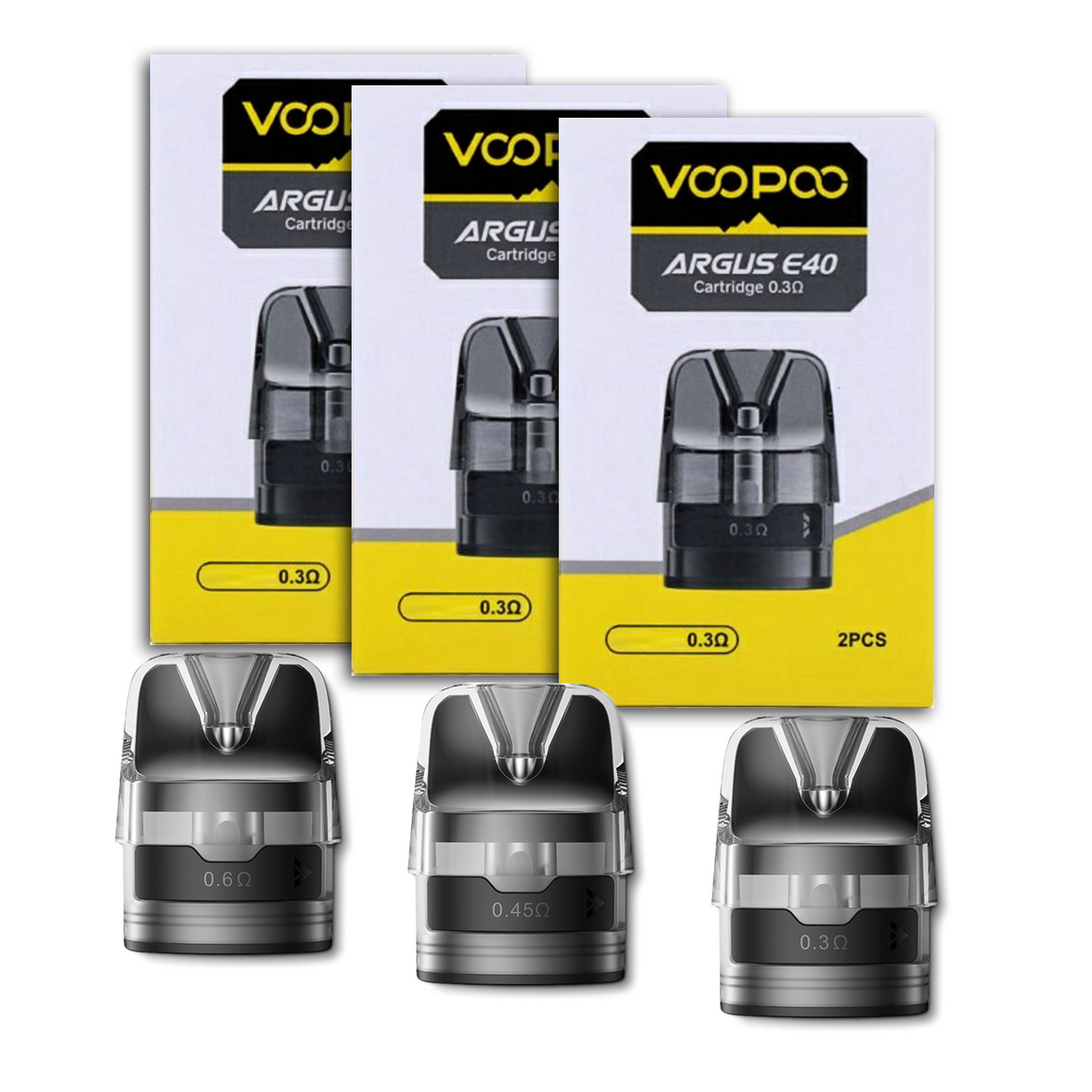 ARGUS E40 Replacement Pod Cartridges 2ml Pack of 2