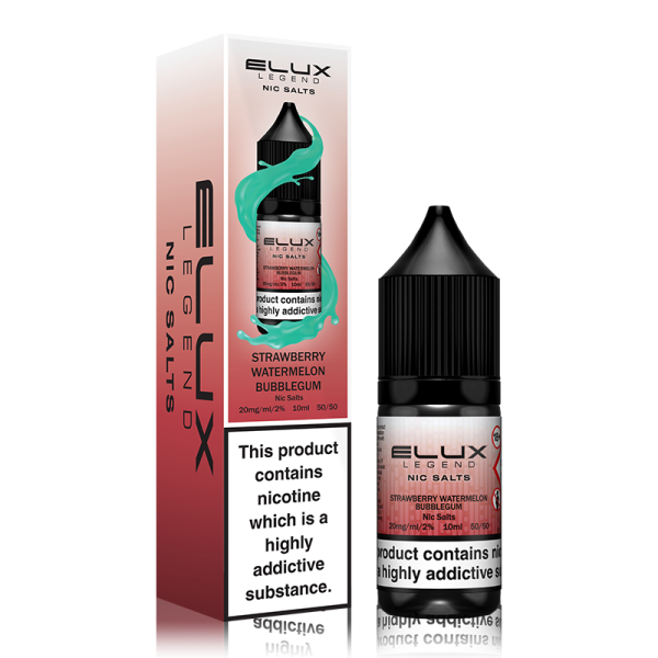 Strawberry Watermelon Bubblegum By Elux Legend 10ml Salts
