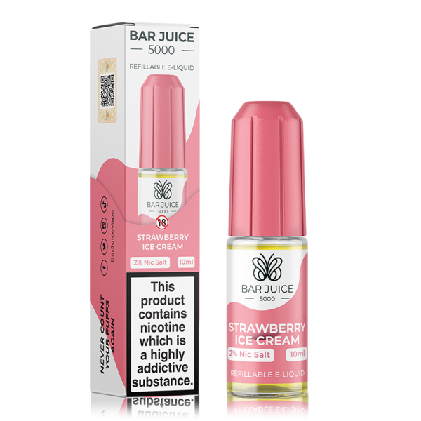 Strawberry Ice Cream By Bar Juice 5000 Salt 10ml
