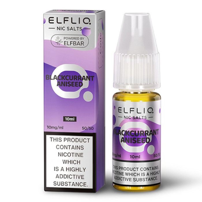 Blackcurrant Aniseed By Elfliq 10ml Salts