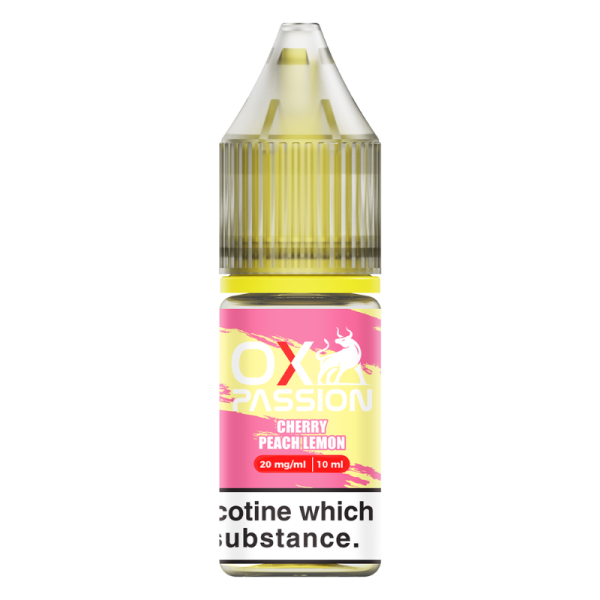 Cherry Peach Lemon 10ml Nic Salt By Ox Passion