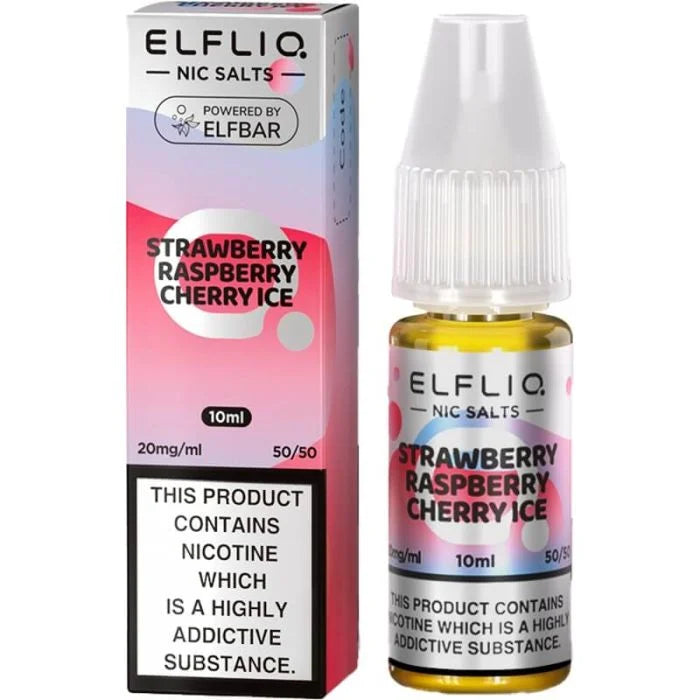 Strawberry Raspberry Cherry Ice By Elfliq 10ml Salts