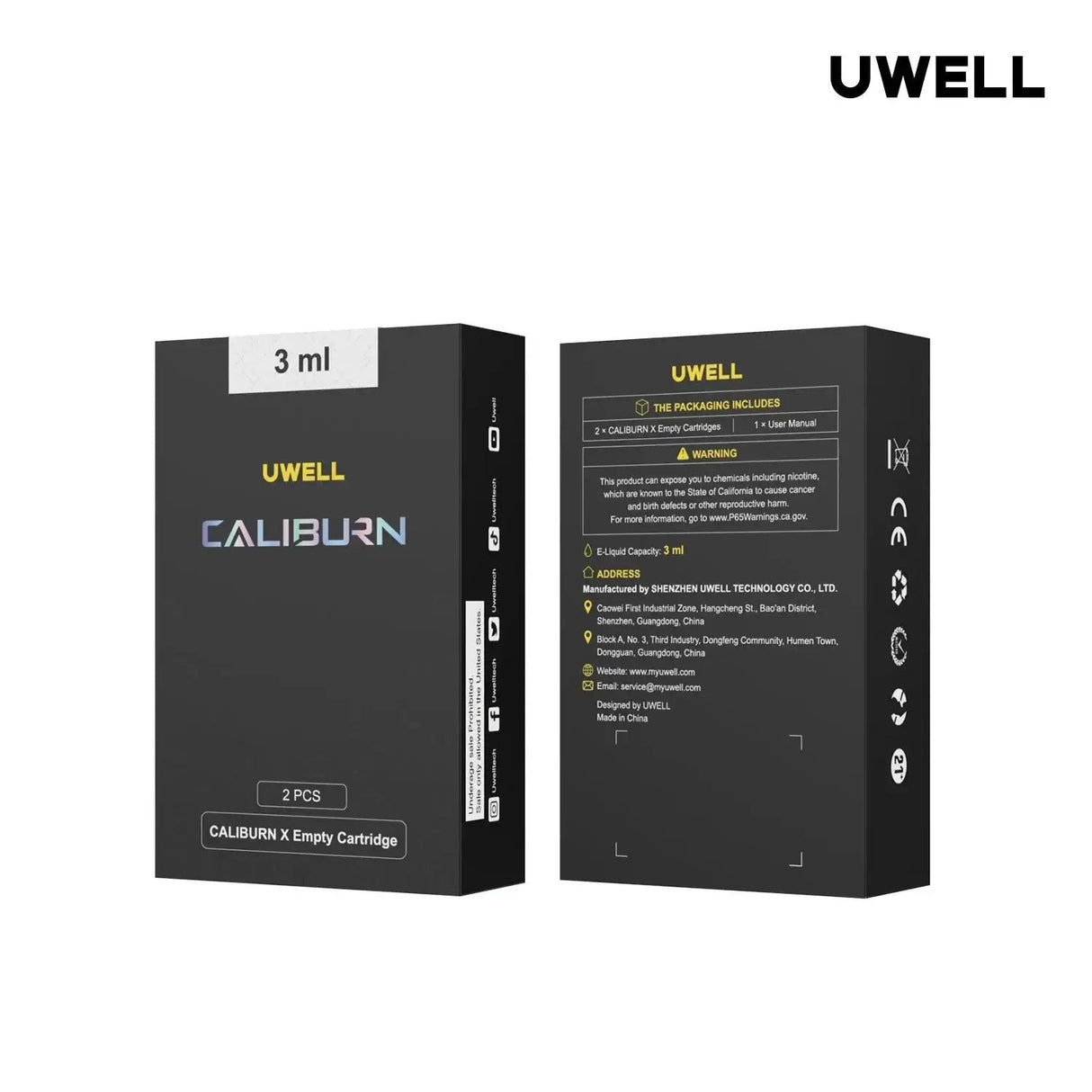 Caliburn X Replacement XL 3ml  Pods Pack By Uwell (2 Pcs)