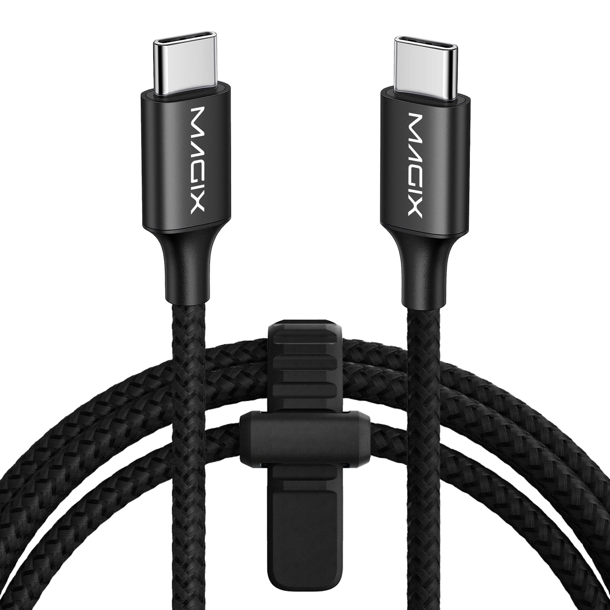60W USB C to USB C Braided Charging Cable (BLACK)