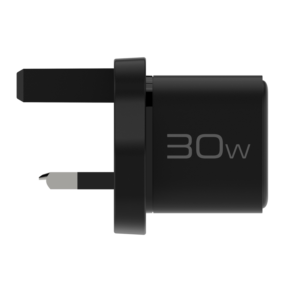 30W NANO GaN Charger PD Power Delivery - UK Plug (BLACK)