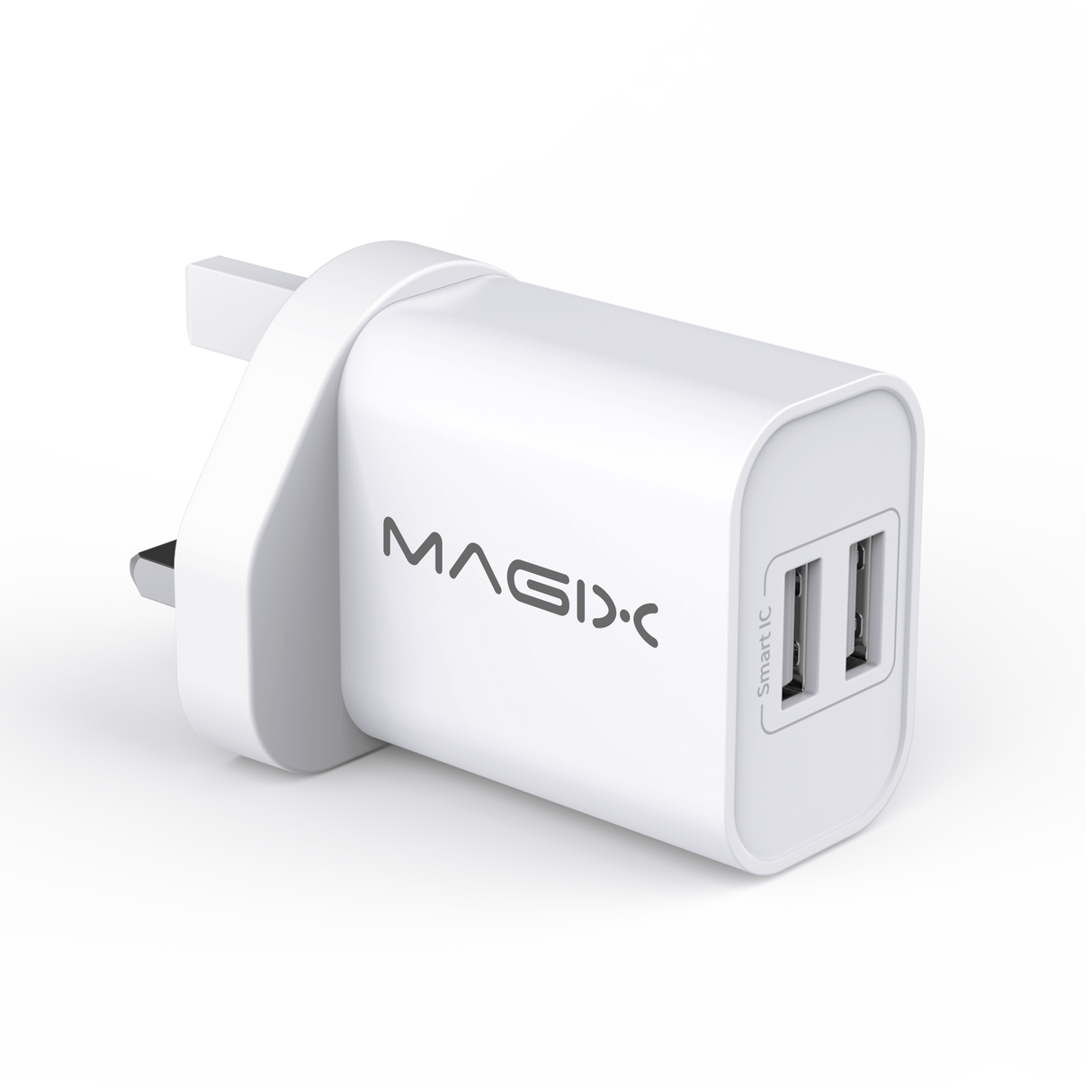 17W Wall Charger, Double USB Port 1A+2.4A - UK Plug
