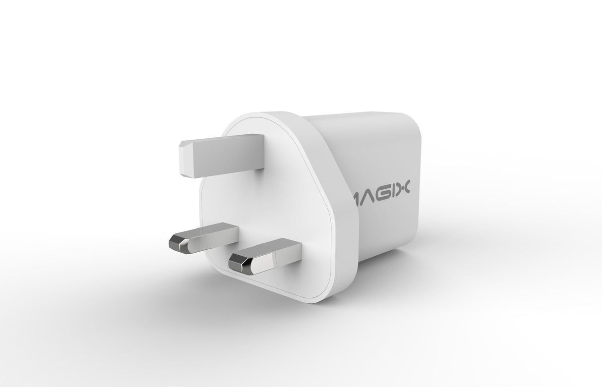 17W Wall Charger, Double USB Port 1A+2.4A - UK Plug