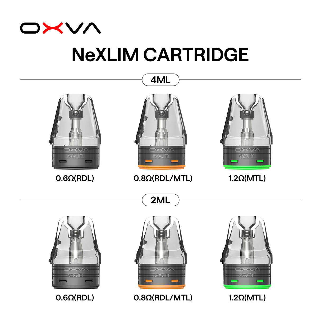 OXVA Nexlim Replacement Pods 2ml/4ml XL (3 Pcs)