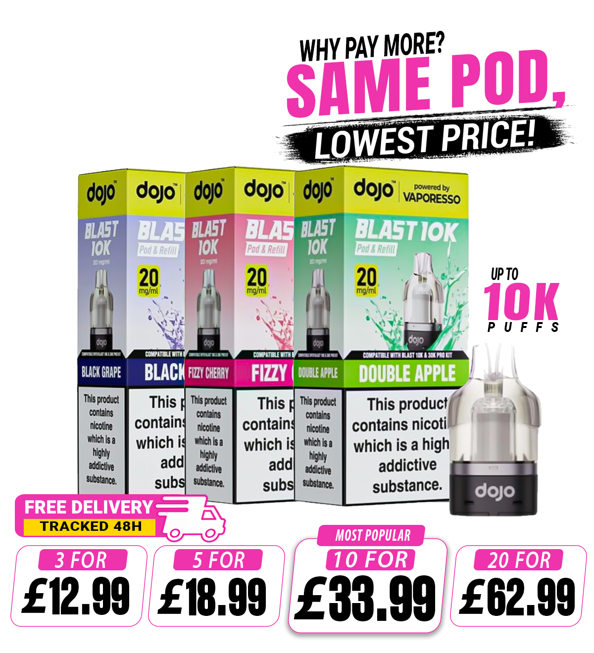 Vaporesso Dojo Blast 10K Prefilled Pods