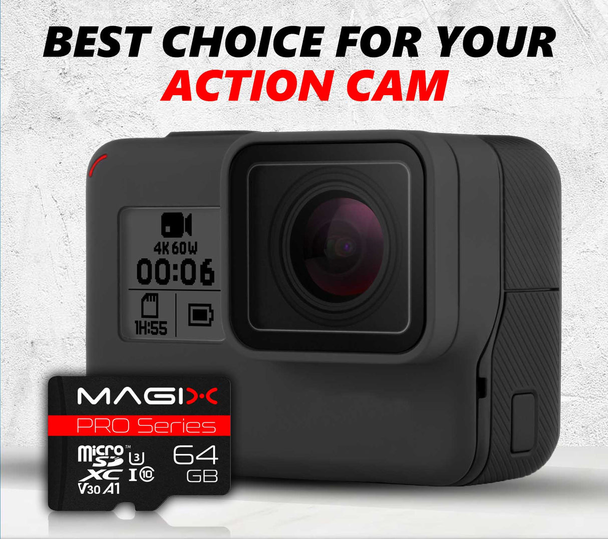 MicroSD Card PRO Series + SD Adapter Class10 V30