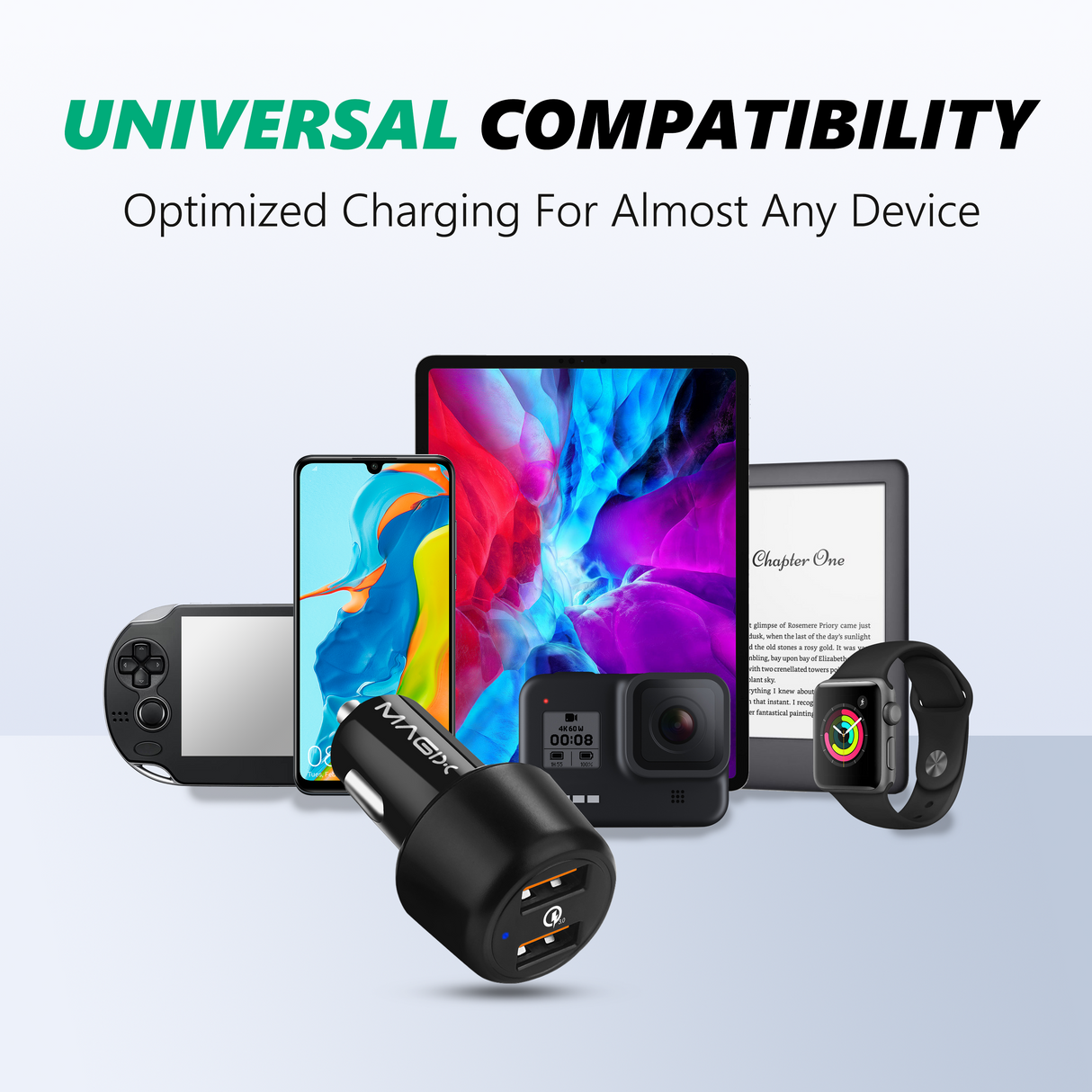 36W Car Charger Dual USB-A port QC 3.0 (18W x 2)