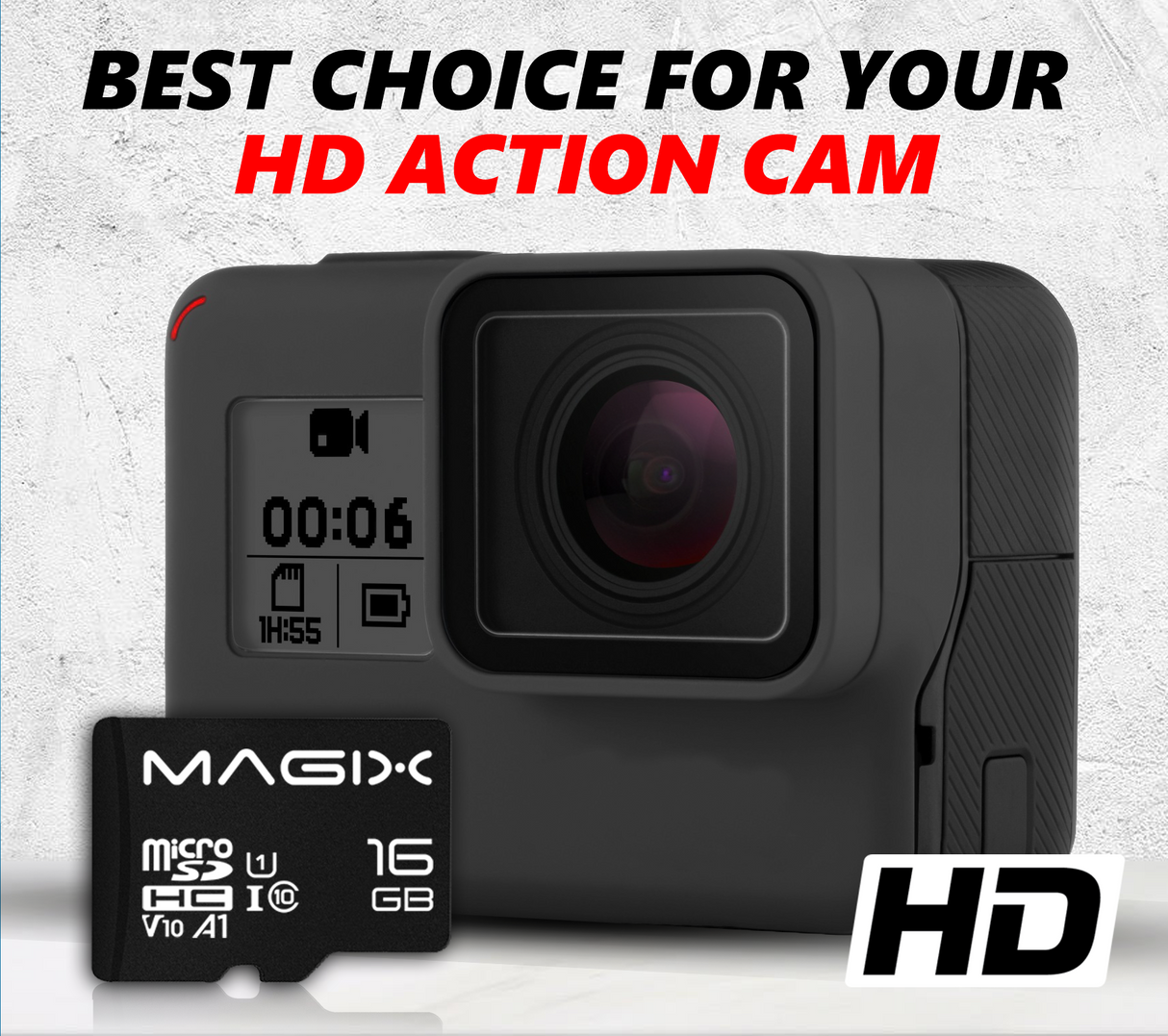 MicroSD Card HD Series + SD Adapter Class10 V10