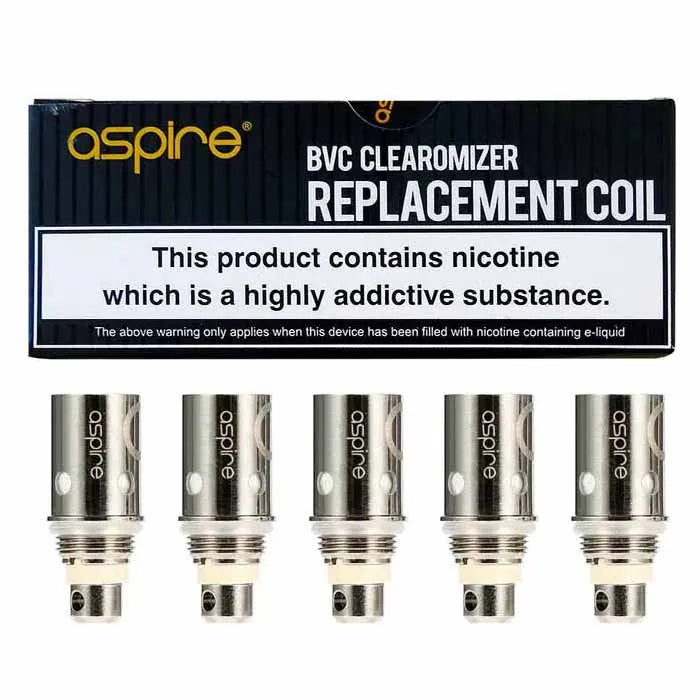 Aspire BVC Clearomizer Replacement Coils 1.6/1.8Ohms (5 Pcs)