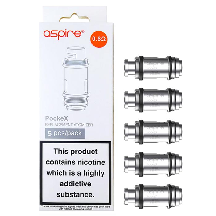 Aspire POCKEX Replacement Coils 0.6/1.2 Ohms (5pcs)