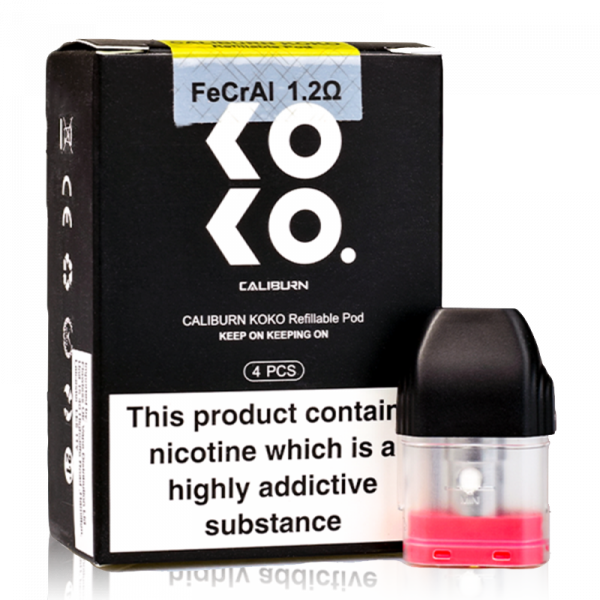 Caliburn KOKO Replacement Pod Cartridges 1.2Ohms (4Pcs)