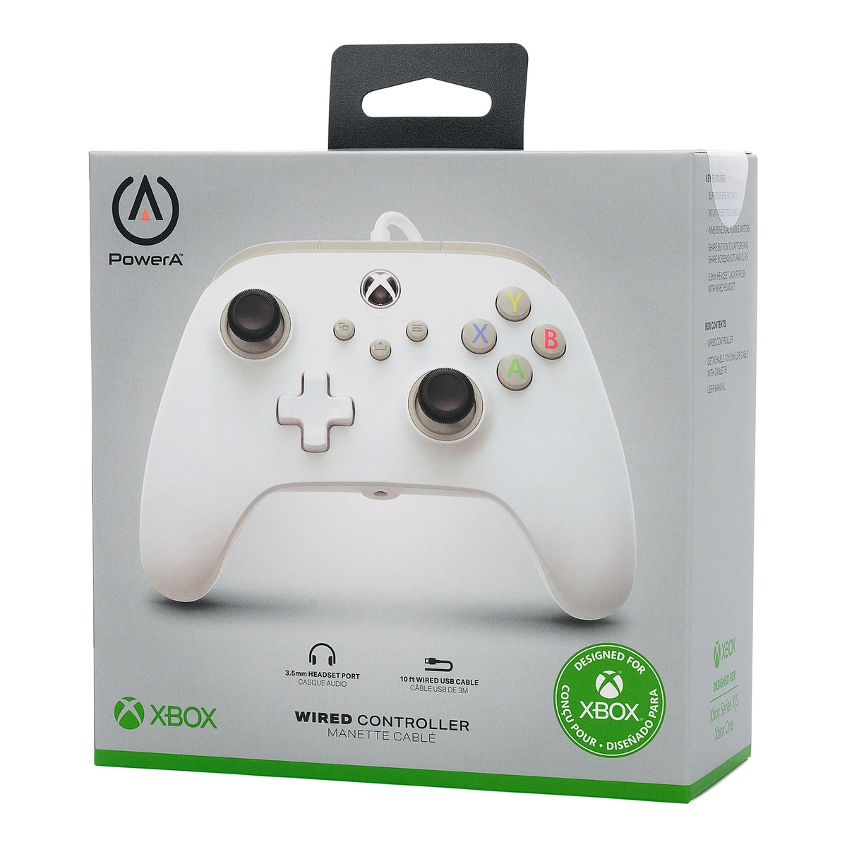 PowerA 1519365-01, Gamepad, Xbox Series S, Xbox Series X, PC, Analogue / Digital, Wired, USB, White