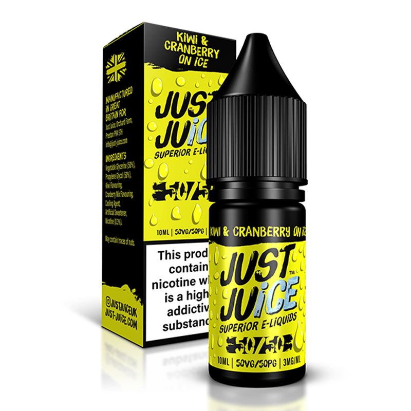 Kiwi And Cranberry 50/50 On Ice By Just Juice 10ml