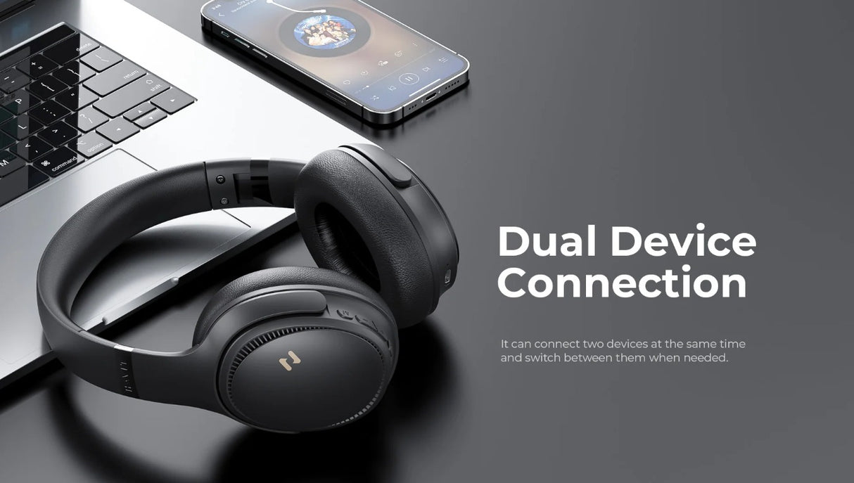 Havit H630BT PRO ANC Wireless Foldable Headphones - White