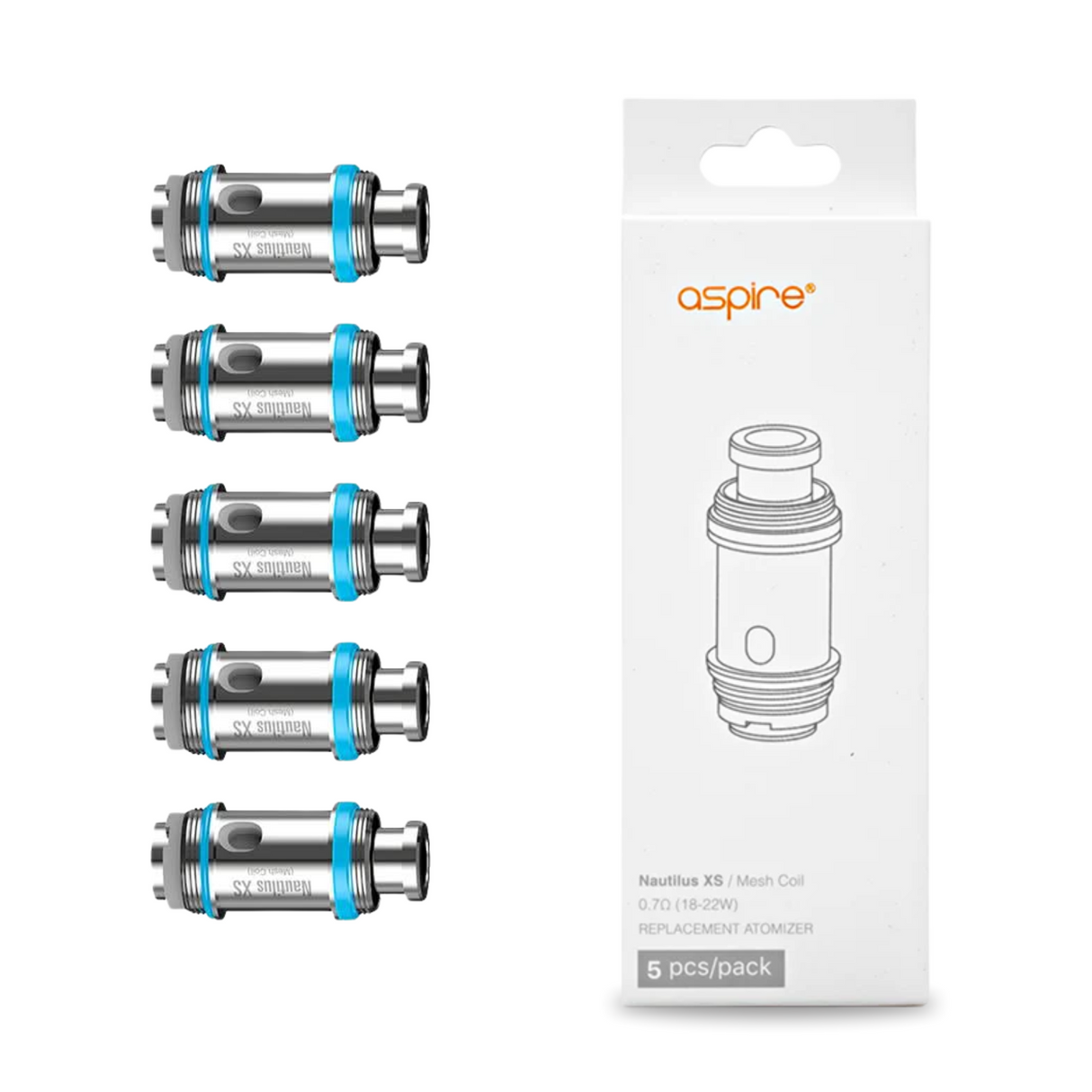 Nautilius XS Replacement Coils 0.7 Ohms (5Pcs)